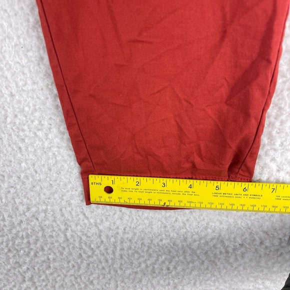 LOFT Outlet Orange Red Original Crop Pants Womens Patchwork Low-Rise Size 2 - Picture 12 of 15